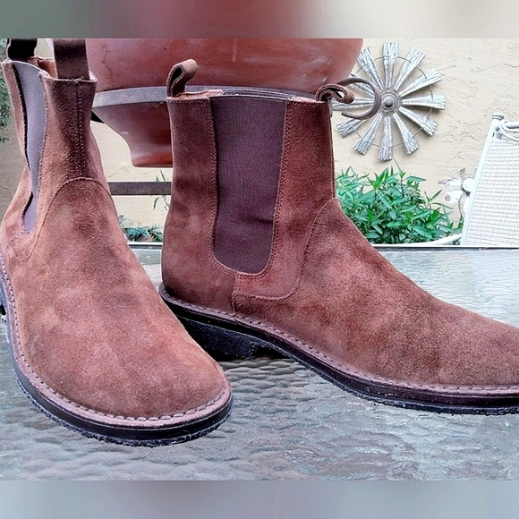 🆕 SOLD!!! $689 John Varvatos Brown Suede Chelsey Boots - Picture 2 of 11